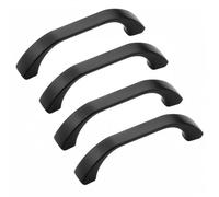 BOZONLI 4pcs Tiradores Armarios, Tiradores Cocina, Muebles Puerta Cajones Tirador, Aleación de Zinc, Distancia de Agujeros 64mm (Negro)