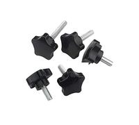 BOZONLI 5 Piezas M10×80mm Perilla de Estrella, Tornillos de Cabeza Moleteada, Perilla de Sujeción de Rosca Perilla de Mano de Plástico Forma de Estrella Tornillo en la Perilla