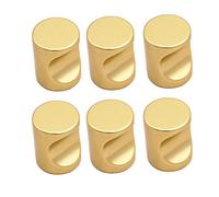 BOZONLI 6pcs Pomos de Armario Redondo, Tiradores para Cajones, Pomos y Tiradores de Muebles, Pomos Redondos de un Solo Agujero para Puertas de Armarios de Cocina (Oro 18 * 23mm)