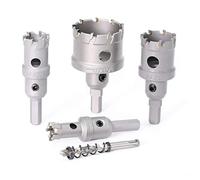 BOZONLI Corona Perforadora, Broca de Carburo Abridor de Agujeros Diente de Acero Broca de Metal TCT Core Herramientas de Corte para Acero Inoxidable, Acero dulce, Hierro, Cobre (110mm)