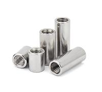 BOZONLI M10 Tuerca Conector Redondas, Tuercas Largas Roscada Redondas, Tuerca de Acoplamiento Redondo (M10×16×40mm,2 pcs)