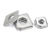 BOZONLI M8 Arandela Cuadrada para Canal de Acero, Arandelas Biseladas, Arandela de Bisel Cuadrada de Acero Inoxidable, Arandela de Esquina Faltante, 5 pcs