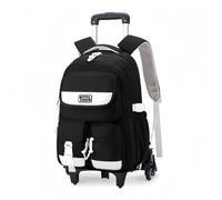 BOZONLI Mochilas Escolares con Ruedas Bolsas Escolares Trolley Mochilas Niños Niñas para Viajes y Escuela,Negro