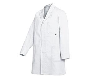BP 1310 - Bata de algodón para hombre (talla 64/66), color blanco