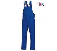 BP 1413-060-13-50 - Peto de peto, tirantes de tela con refuerzo de goma, 300,00 g/m², algodón puro, color azul real, 50