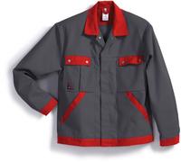 BP 1454 PROFIL - Chaqueta de trabajo (talla 106/110), color gris y rojo