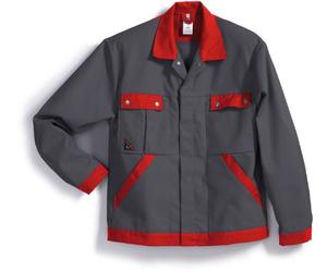 BP 1454 PROFIL - Chaqueta de trabajo (talla 48/50), color gris y rojo