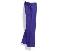 BP 1473-060-13-52 - Pantalones de trabajo con parte trasera elástica, 300,00 g/m², algodón puro, color azul real, 52