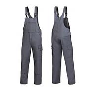 BP 1482 - Peto de trabajo (algodón), color azul, 64, gris oscuro