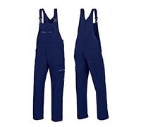 BP 1604-559-10-56L - Peto con tirantes elásticos con fijación de clip, 245,00 g/m², mezcla de tejidos, color azul oscuro, 56 l