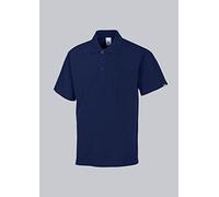 BP 1612-181-110-M - Polo unisex de manga corta (cuello de polo con tira de botones, 70 cm, mezcla de tela 220,00 g/m2, talla M), color azul noche