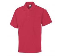 BP 1612-181-188-S - Polo unisex de manga 1/2 con cuello con botones, 70 cm, 220,00 g/m², mezcla de tejidos, coral, talla S
