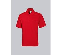 BP 1612-181-81-2XL - Polo unisex de manga 1/2, cuello de polo con botones, 70 cm, 220,00 g/m², mezcla de tejidos, rojo, talla 2XL