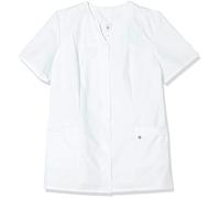 BP 1639-485-21-50n - Casaca para mujer, manga 1/2, cuello en V con cierre de presión oculto, mezcla de tela de 215,00 g/m², color blanco, 50n
