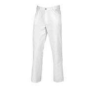 BP 1643-558-21-2XLL - Pantalones unisex estilo vaquero con goma ajustable en la parte trasera, 245,00 g/m2, mezcla de tela, color blanco, 2XL