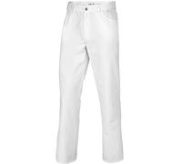 BP 1643-558-21-2XLn - Pantalón unisex estilo vaquero con goma ajustable en la parte trasera, 245,00 g/m2, mezcla de tela, color blanco, 2XLn