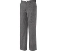 BP 1643-801-36-2XLn - Pantalones unisex estilo vaquero con elástico ajustable en la parte trasera, mezcla de tejidos de 215,00 g/m², rayas blancas y negras, 2XLn
