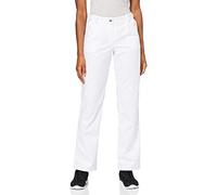 BP 1647-400-21-34l - Pantalones para mujer, con pliegues y bolsillos, 215,00 g/m², mezcla de tejidos, color blanco, 34 l