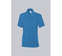 BP 1648-181-11-2XL - Polo de manga corta para mujer (cuello de polo con tira de botones, 64 cm, 220,00 g/m2, mezcla de tela), color azul claro