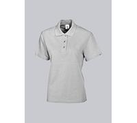 BP 1648-181-51-M - Polo de manga corta para mujer (cuello de polo con tira de botones, 64 cm, 220,00 g/m2, mezcla de tela), color gris claro