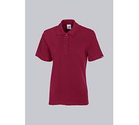 BP 1648-181-82-3XL - Polo de manga corta para mujer (cuello de polo con tira de botones, 64 cm, 220,00 g/m2, mezcla de tela), color rojo