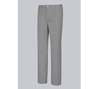 BP 1650-801-33-51 Pantalones de cocinero/panadero, con pliegues en la cintura y bolsillos, mezcla de tela de 215,00 g/m², diseño a cuadros blanco y negro, 51