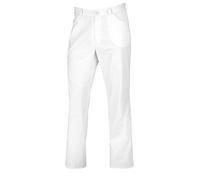 BP 1651-686-21-Ll Vaqueros Unisex Estilo Vaquero Multibolsillos 230,00 g/m² Mezcla de Telas con Elástico Blanco Ll