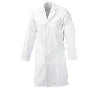 BP 1656-130-21-Sn - Abrigo unisex de manga larga, cuello con sobreborde, 205 g/m2, algodón puro, color blanco