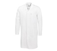 BP 1673-500-21-Ll Abrigo unisex, manga 1/1 con abertura ajustable en el puño, mezcla de tela de 210,00 g/m², blanco, Ll