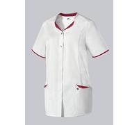 BP 1702-485-2188 Casaca Mujer Ajuste Moderno 50% Algodón / 50% Poliéster Blanco/Coral Talla 3XLn