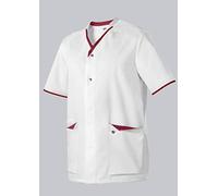 BP 1703-485-2188 Casaca para él y ella, Ajuste normal, 50% algodón/50% poliéster, Blanco/Coral, Talla Sn