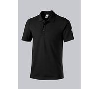 BP 1712-230-32-XS - Polo unisex de manga corta con cuello de polo con tira de botones, 70 cm, 195,00 g/m2, algodón elástico, color negro, XS