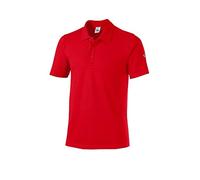BP 1712-230-81-2XL - Polo unisex de manga corta (cuello de polo con tira de botones, 70 cm, 195,00 g/m2, algodón elástico), color rojo