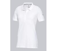 BP 1716-230-0021-XS - Polo para mujer, manga 1/2, cuello de polo con botones, 66 cm, 195,00 g/m², algodón elástico, color blanco, XS