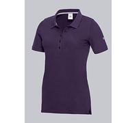 BP 1716-230-0890-S - Polo de algodón elástico de Manga Media para Mujer, Cuello con Botones, Color Berenjena, Talla S