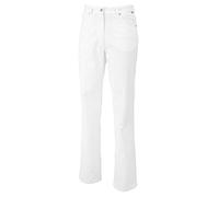 BP 1732-687-21-32/34 - Pantalones vaqueros para mujer, tejido elástico, 300,00 g/m2, mezcla de tela con elástico, color blanco, 32/34