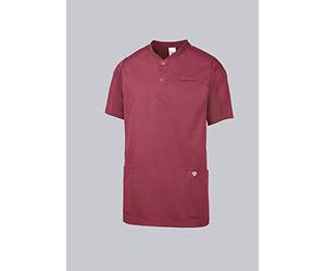 BP 1739-435-0182-XL - Túnica de tiempo libre unisex, manga 1/2, insertos de piqué y sistema de elevación de brazos, 180,00 g/m², mezcla de tejidos, mora, XL
