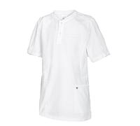 BP 1739-435-21-M - Túnica unisex Comfort de manga 1/2, insertos de piqué y sistema de elevación de brazos, mezcla de tejidos de 180,00 g/m², blanco, M