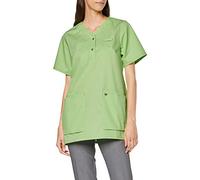BP 1740-435-78-S - Casaca para mujer, manga 1/2, cuello en V con cierre de botón estrecho, 180,00 g/m², mezcla de telas, color verde claro, talla S