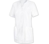 BP 1742-435-21-3XL - Saco para mujer, sistema de elevación de mangas de media manga y cierre de botón a presión oculto, 180,00 g/m2, mezcla de tela, color blanco, 3XL