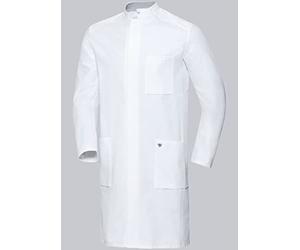 BP 1751-130-0021 Med & Care - Bata de médico para hombre (algodón, 46 L), color blanco