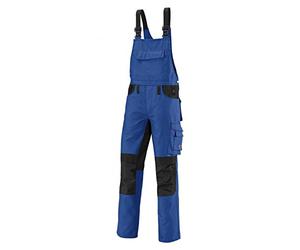 BP 1791-555-13-54n - Peto con tirantes elásticos con cierre de clip, 295,00 g/m², mezcla de telas, color azul y negro, 54N