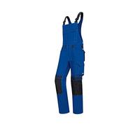 BP 1802-720-110-50l - Peto de peto, tirantes elásticos con fijación de clip, 305,00 g/m², algodón reforzado, color azul oscuro y antracita, 50 l