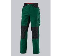 BP 1803-720-32-35/36s - Pantalones de trabajo con doble botón en cintura y espalda elástica, 305,00 g/m2, algodón reforzado, color negro 35/36s