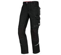 BP 1803-720-32-42n - Pantalones de trabajo con doble botón, espalda elástica, 305,00 g/m², algodón reforzado, color negro, talla 42N
