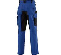 BP 1803-720-70-39/40L - Pantalones de trabajo con doble botón en la cintura y respaldo elástico, 305,00 g/m2, algodón reforzado, color verde y gris