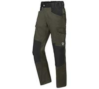 BP 1826-033-7332-33s - Mezcla de tela con elástico pantalones de trabajo para hombres, cintura alta en la espalda, 70% algodón, 28% poliéster, 2% elastano, color verde oliva, negro, talla 33S