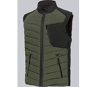 BP 1832-801-7332-2XLn - Chaleco térmico con forro acolchado térmico, 100% poliéster, color verde oliva y negro, talla 2XLn