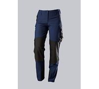 BP 1862-620-1432 - Pantalón de trabajo para mujer, superelástico, poliamida y elastano, color azul oscuro/negro, talla 48n