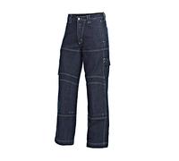 BP 1888-038-04-53 - Pantalones de trabajo, 350,00 g/m², algodón elástico, color azul profundo, piedra, 53